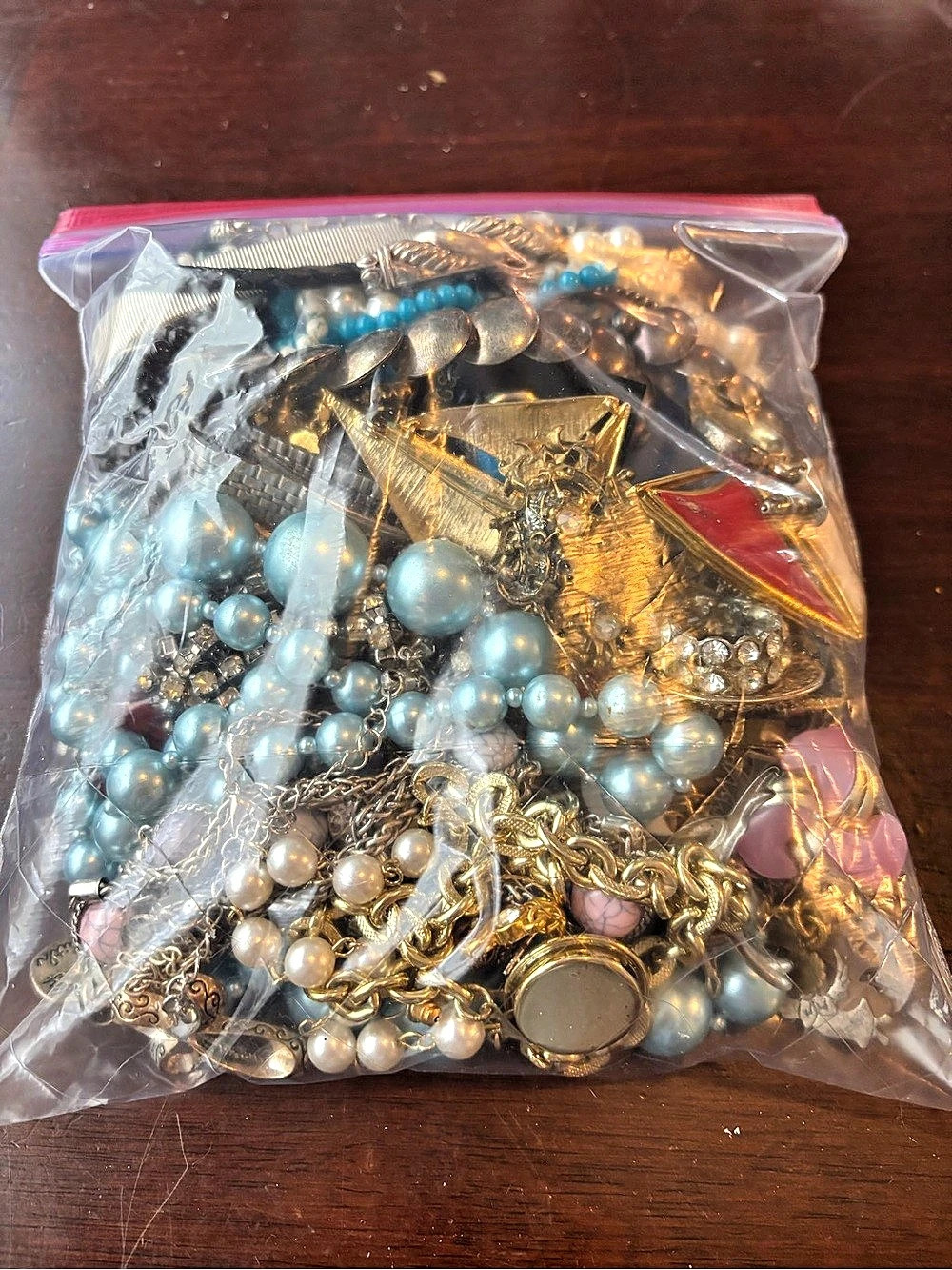 Assorted Blue & Gold Jewelry Lot